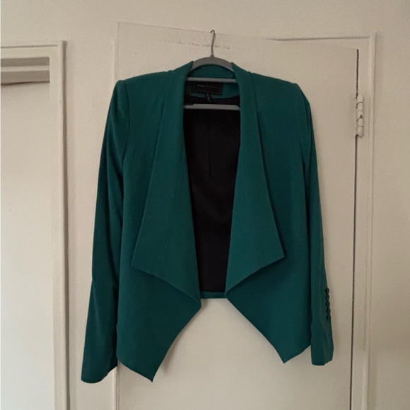 BCBGMaxAzria Teal Draped Blazer. Never used. - Picture 1 of 2